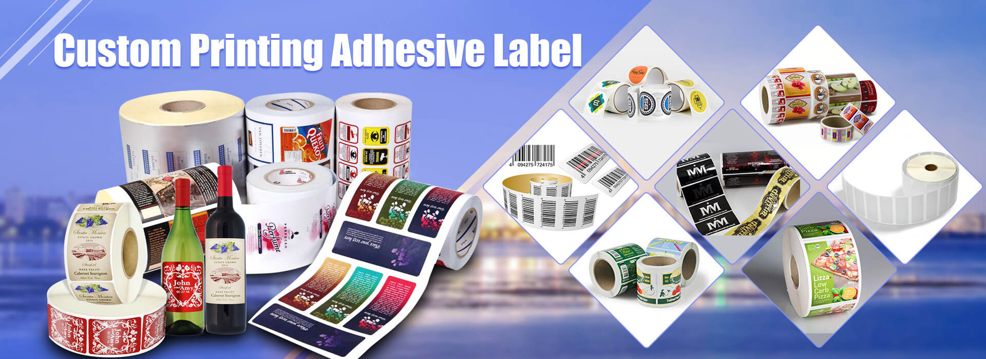 China papel adhesivo personalizado para proveedores de etiquetas
